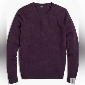 Merino Wool Blend Grandma Crewneck Sweater Purple XS NEW